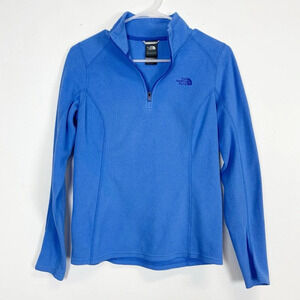 The North Face  1/4 Zip Pullover Top Shirt Womens Small Blue